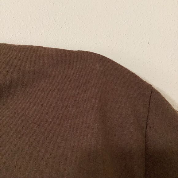 Brown Y2K Halloween Spooky Scary Horror Haunted Scarecrow Graphic Tee Men's M - Picture 7 of 8